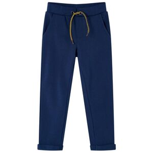 vidaXL Pantalones infantiles con cordón azul marino 92