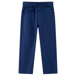 vidaXL Pantalones infantiles con cordón azul marino 92