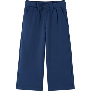 vidaXL Pantalón infantil con perneras anchas azul marino 92