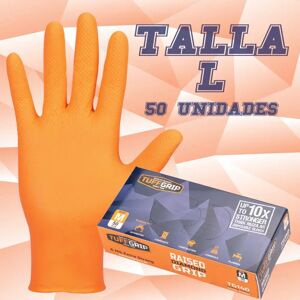 50 x guantes de nitrilo Tuffgrip 6.0 Micras - Diamante   Talla L