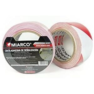 Miarco Cinta Señalizacion Adhesiva  4611 Blanco/roja 50mmx33mt