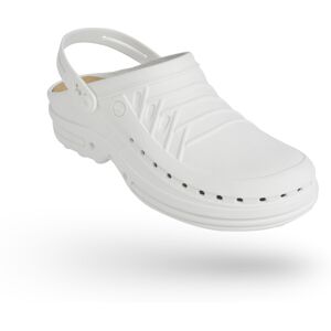 WOCK Zueco Blanco Clog 10 c/ Tira y Plantilla de Confort Blanco/Blanco 35/36