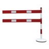 VISO Juego de ampliación de postes barrera, con tablones, 1 poste, 2 tablones, rojo / blanco