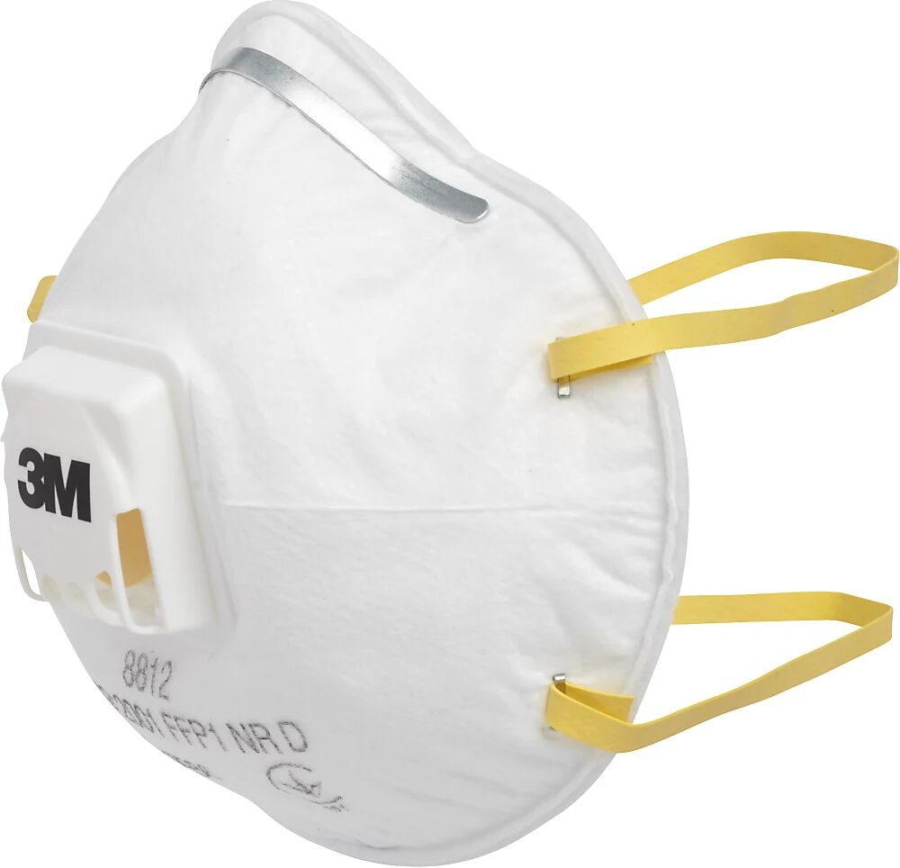 3M Mascarilla de protección respiratoria 8812 FFP1 NR D con válvula de exhalación, UE 10 unid., blancas, a partir de 10 UE