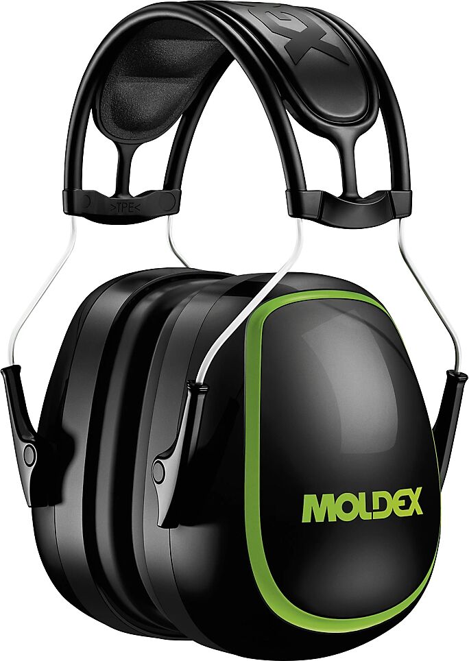 MOLDEX Auriculares de protección auditiva M6, SNR = 35 dB, negro y verde