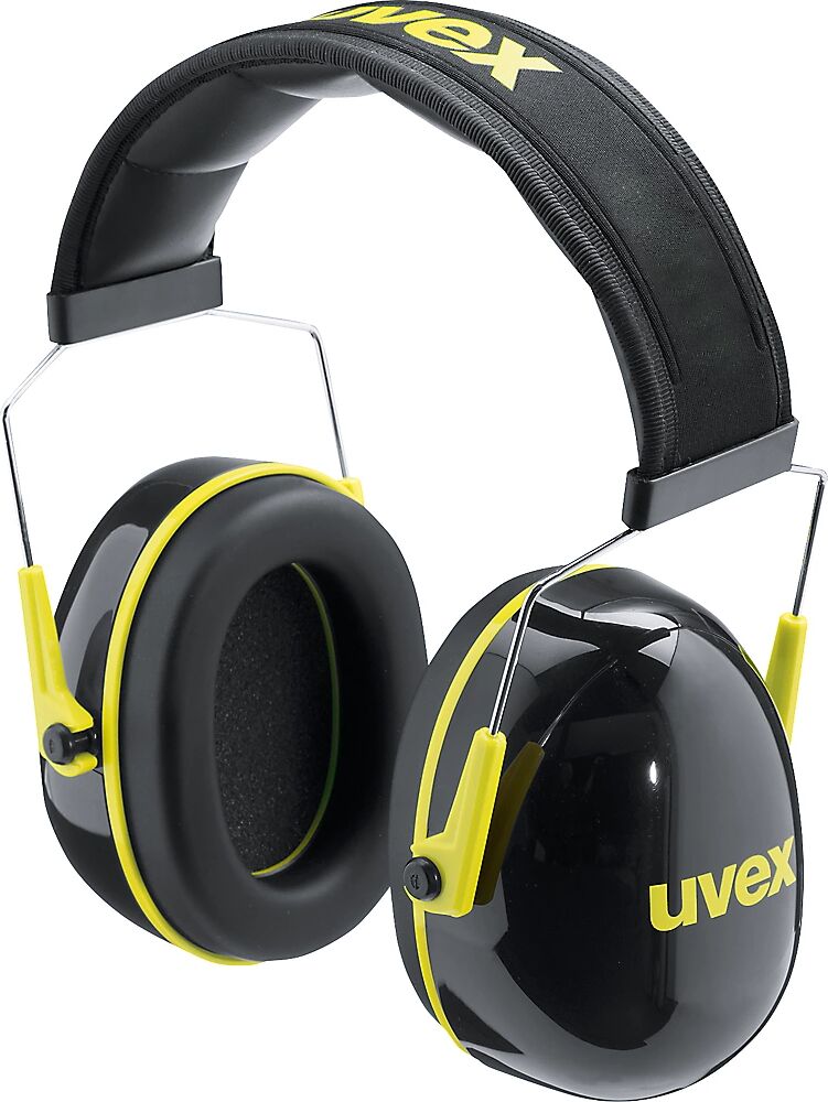 Uvex Auriculares de protección K2, con arco, SNR 32 dB, negro y amarillo, a partir de 10 unid.