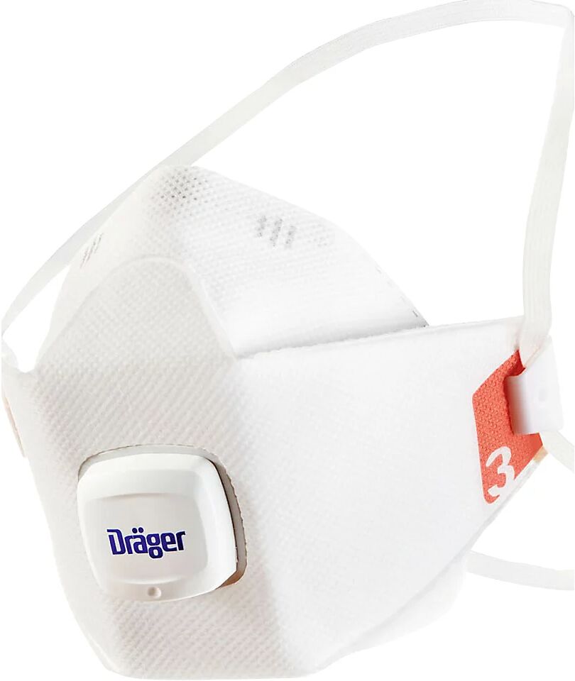 Dräger Máscara para polvo fino X-plore® 1930V, FFP3 NR D con válvula de exhalación, blanco, UE 10 unid., talla M/L