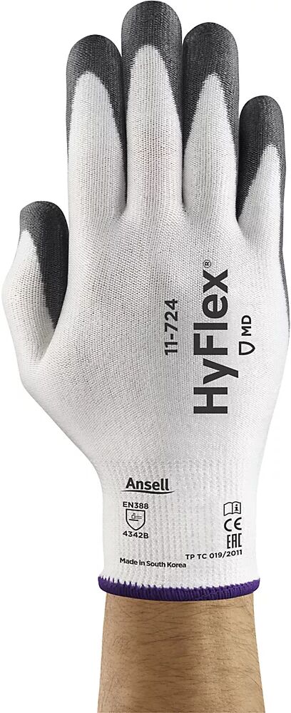 Ansell Guante de trabajo HyFlex® 11-724, negro, UE 12 pares, talla 10