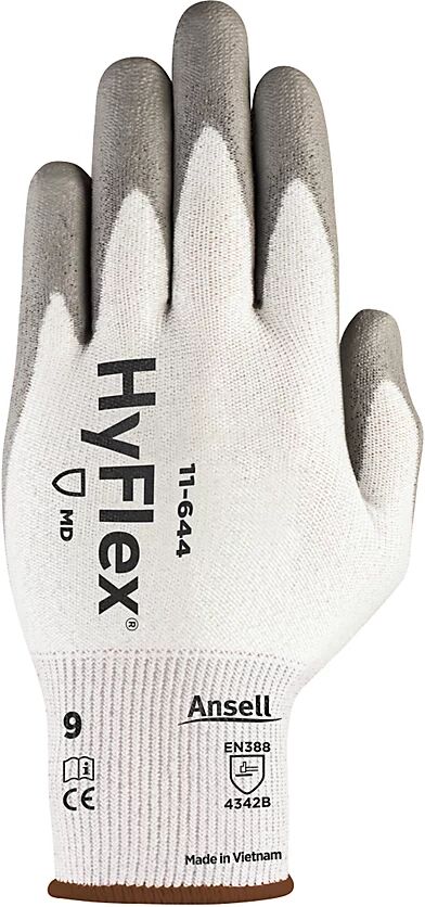 Ansell Guante de trabajo HyFlex® 11-644, gris, UE 12 pares, talla 6