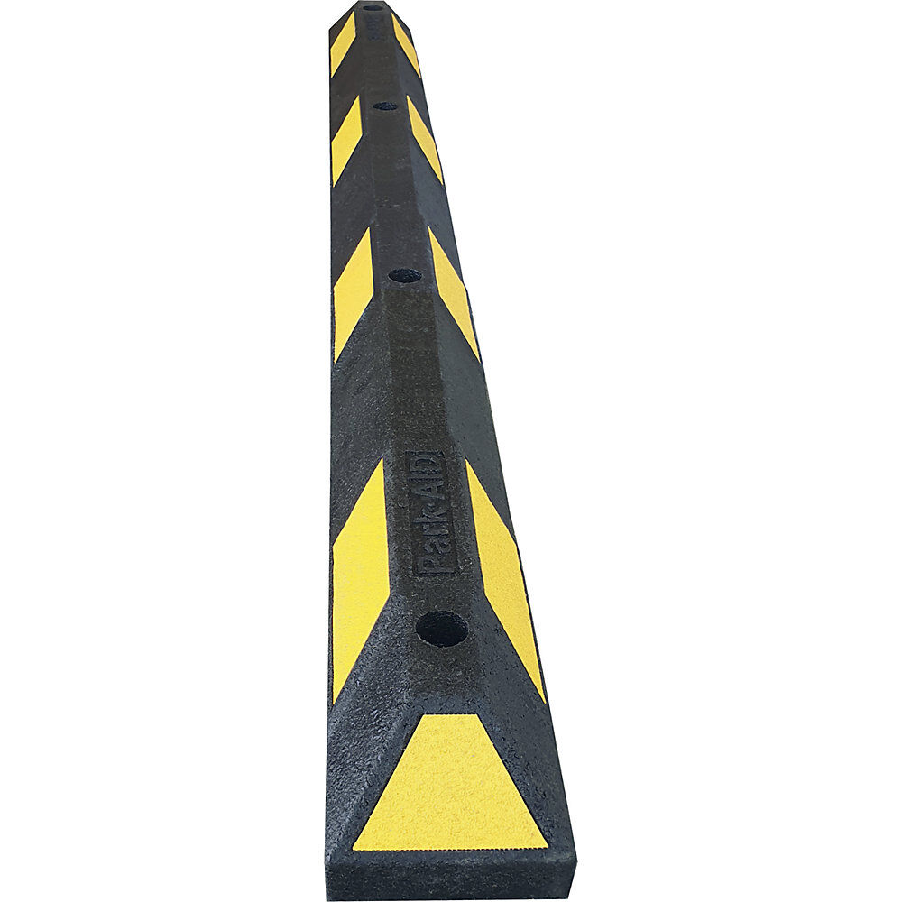 kaiserkraft Tope de rueda Park-AID®, L x A x H 1800 x 150 x 100 mm, negro y amarillo