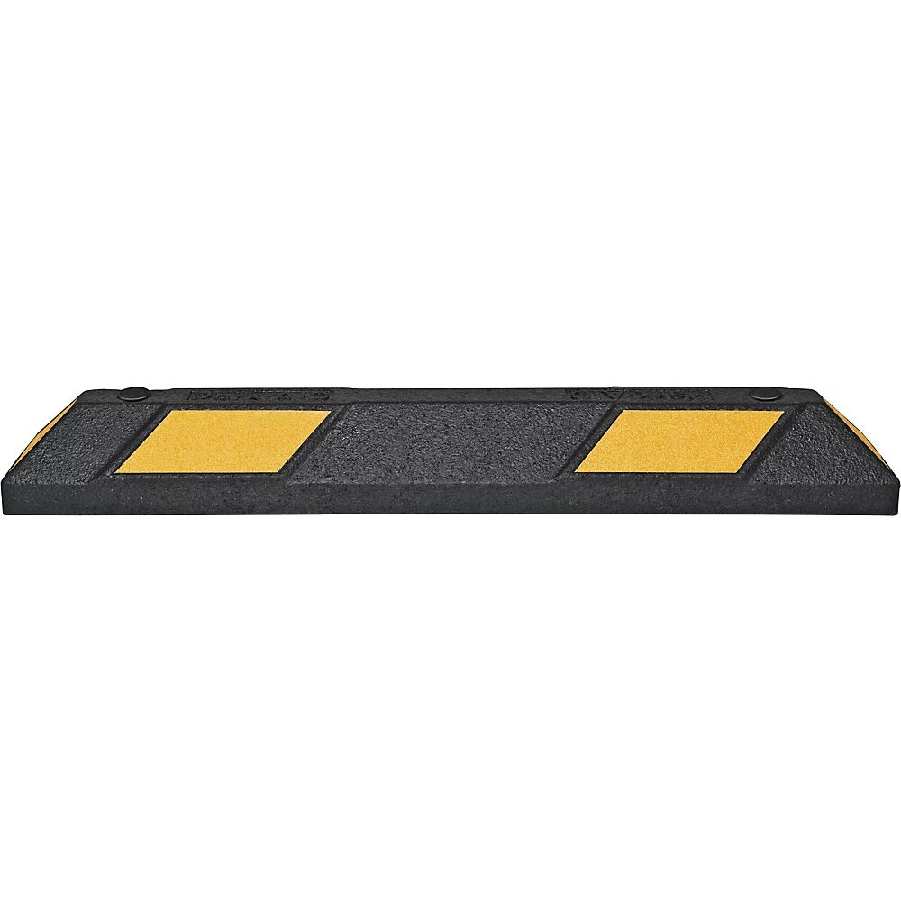 kaiserkraft Tope de rueda Park-AID®, L x A x H 900 x 150 x 100 mm, negro y amarillo