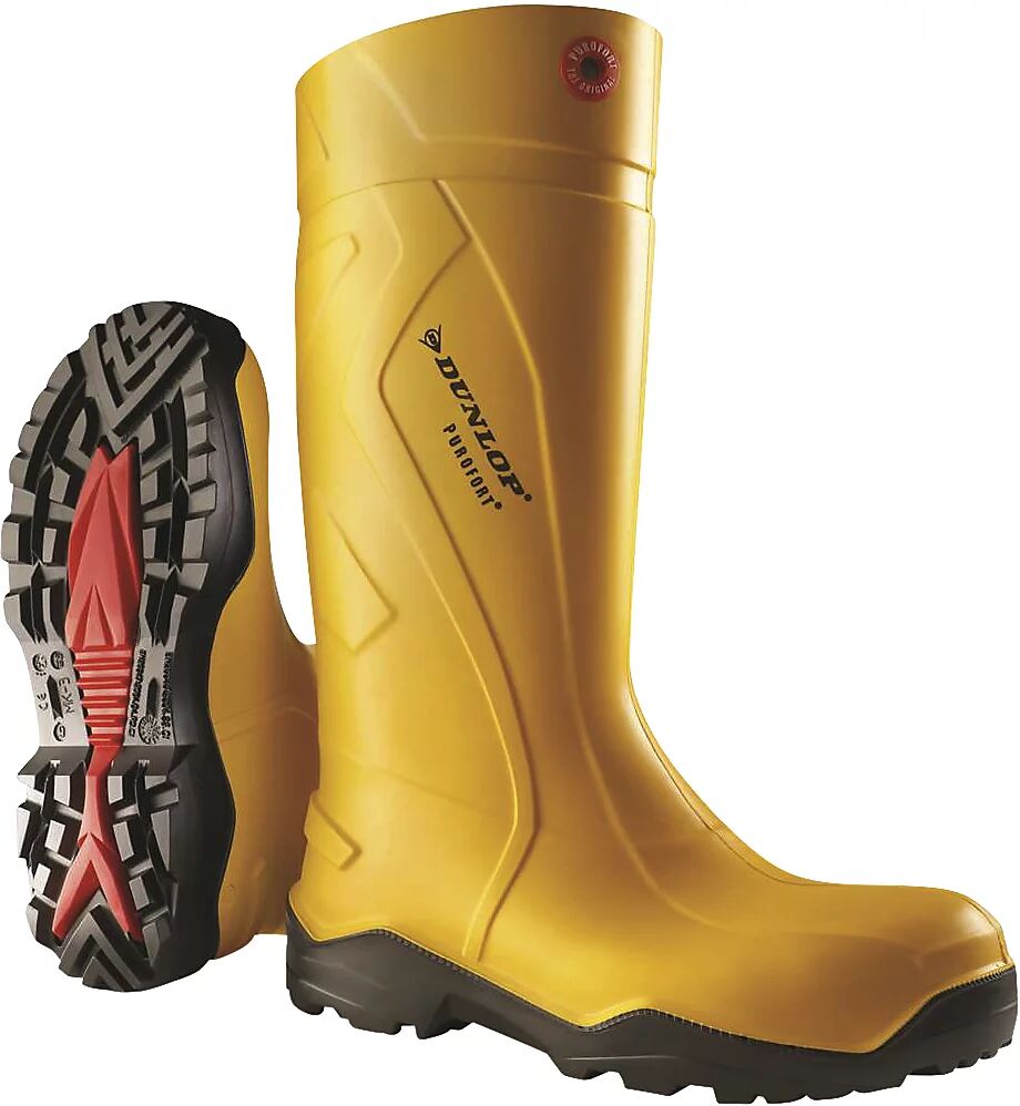 kaiserkraft Bota PUROFORT PUR C762241 S5, amarillo, 1 par, talla 47