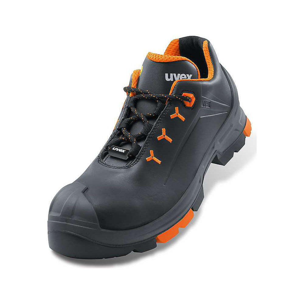 Uvex Zapato de protección de caña baja ESD S3 SRC, con puntera sin metales, 1 par, ancho 11, talla 38