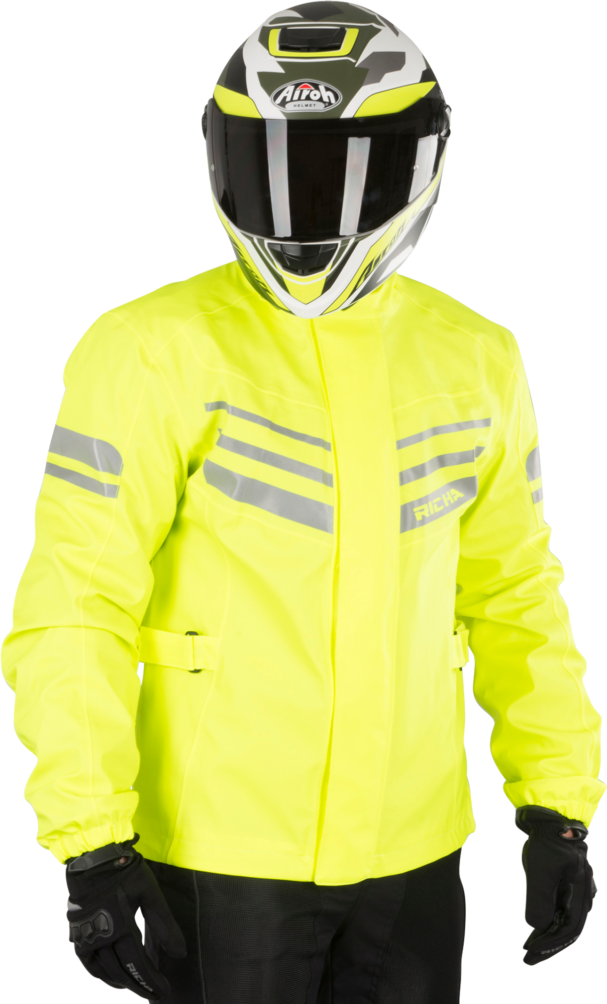 Richa Chaqueta de Moto  Rainstretch Amarillo Fluo