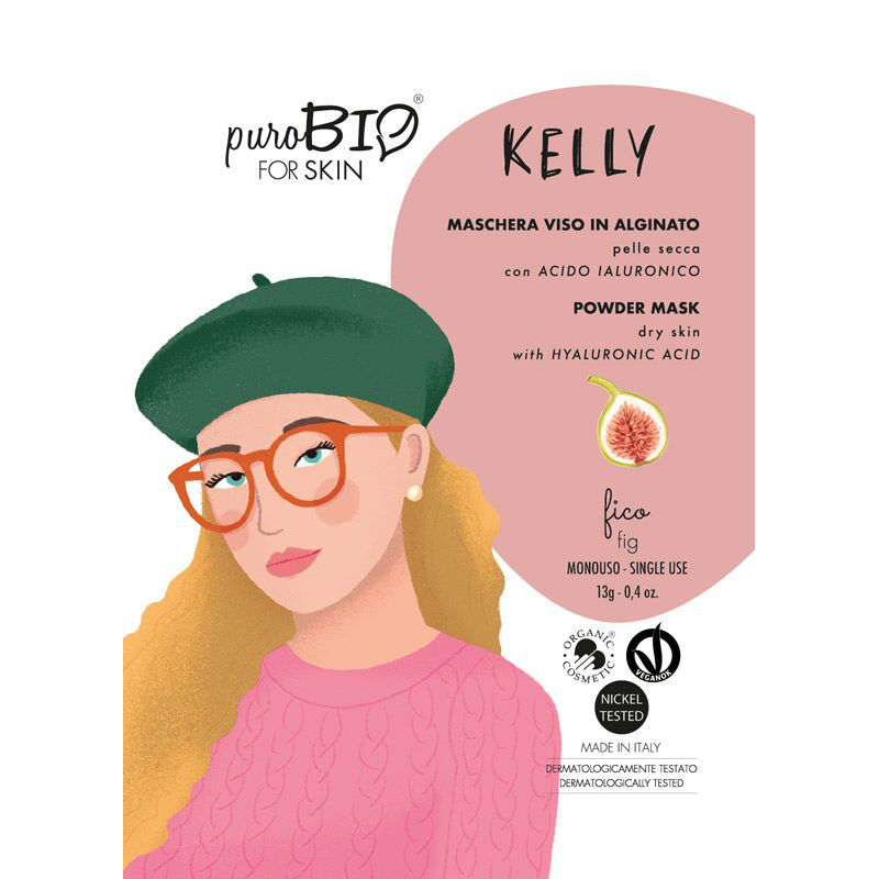 PuroBIO Mascarilla facial de alginatos Kelly para piel seca - Higo