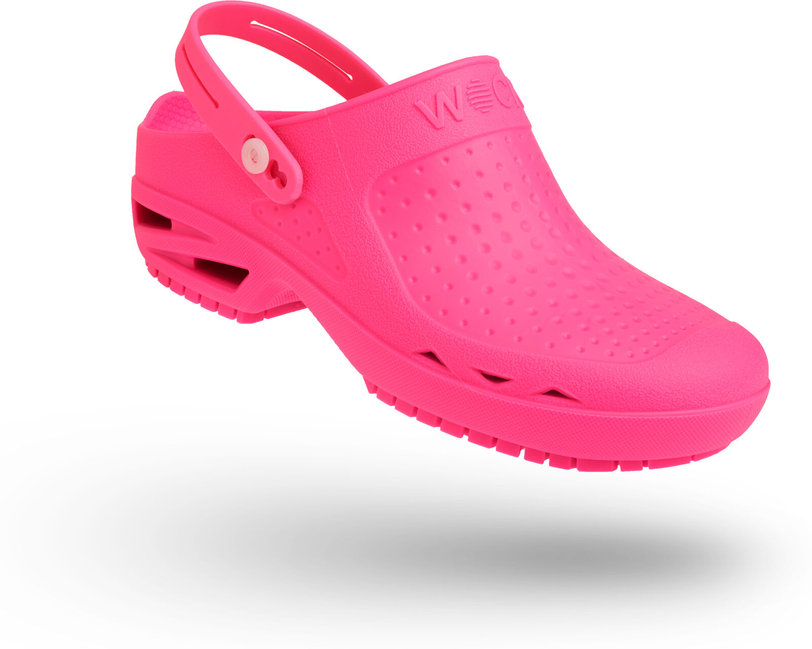 WOCK Zuecos Sanitarios Rosa Bloc Open 04 c/ Tira Fucsia 34/35