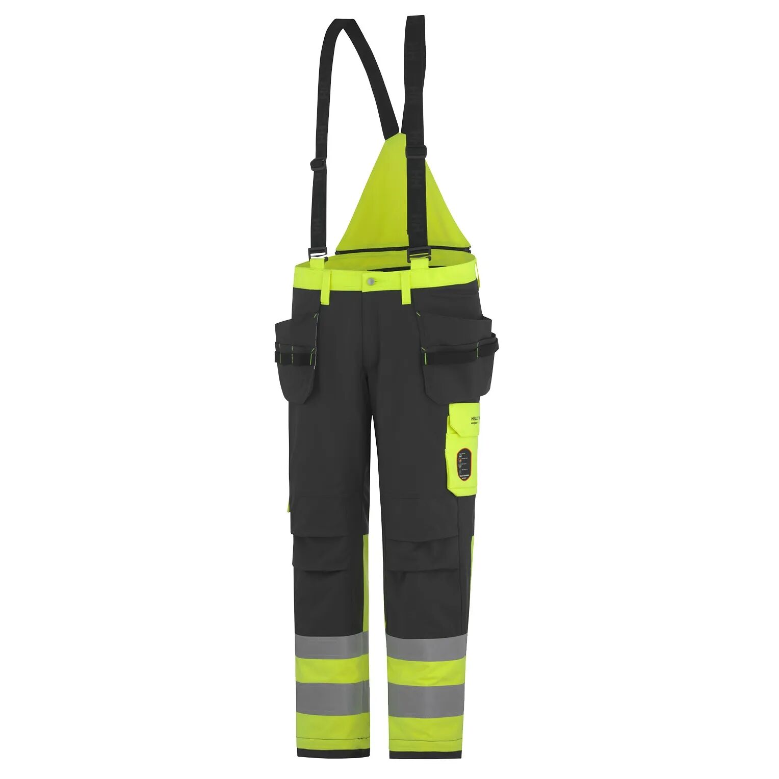 HH Workwear Helly Hansen Work Aberdeen Flame Retardant Hi Vis Class 1 Insulated Construction Pant   Hh Workwear Fi C62 Yellow  Male