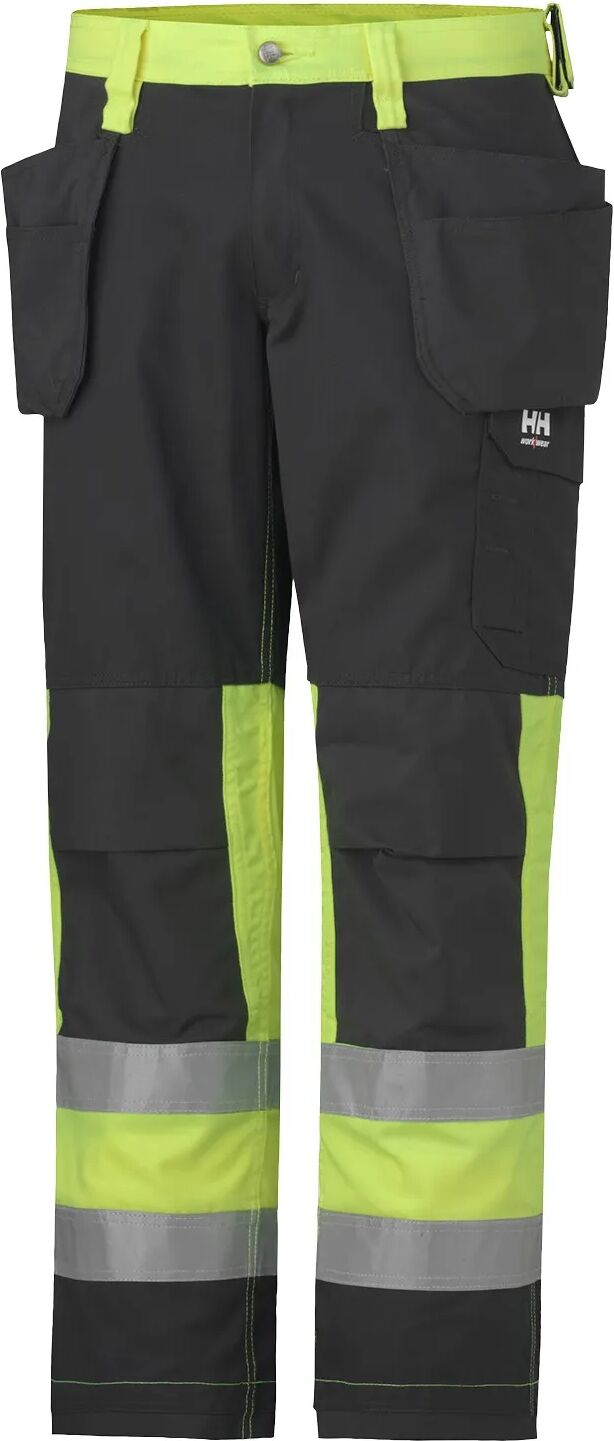 HH Workwear Helly Hansen Work Alta Class 1 Hi Vis Construction Pant   Hh Workwear Fi D112 Yellow  Male