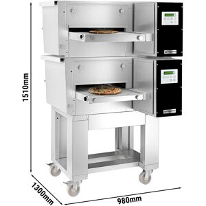 GGM GASTRO - (2 pièces) Fours électriques à passage - 0,98 x 1,3m - Digital - support inclus