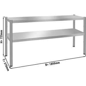 GGM GASTRO - Étagère à poser PREMIUM - 1800x370mm - avec 2 étages de 0,7 m de haut