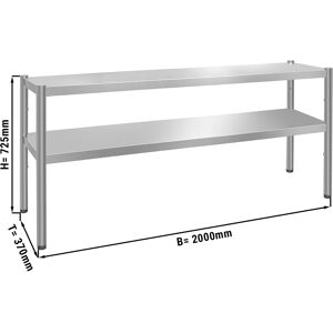 GGM GASTRO - Étagère à poser PREMIUM - 2000x370mm - avec 2 étages de 0,7 m de haut