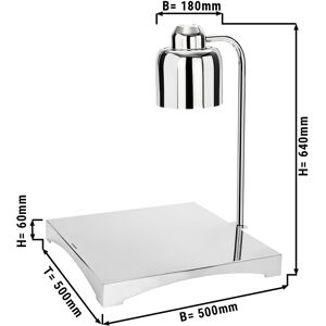 GGM GASTRO - Lampe chauffante pour buffet - Carrée