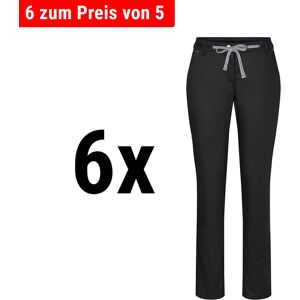 GGM GASTRO - (6 pièces) KARLOWSKY Pantalon chino femme stretch moderne - Noir - Taille : 40