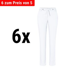 GGM GASTRO - (6 pièces) KARLOWSKY Pantalon chino femme stretch moderne - Blanc - Taille : 36