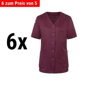 GGM GASTRO - (6 pièces) KARLOWSKY Casaque femme manches courtes Essential - Aubergine - Taille : 42