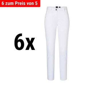 GGM GASTRO - (6 pièces) KARLOWSKY Pantalon femme 5 poches - Blanc - Taille : 52