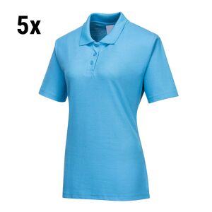 GGM GASTRO - (5 pièces) Polo femme - Bleu ciel - Taille : XXL