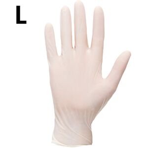 GGM GASTRO - (100 pièces) Gants jetables en latex - Blanc - Taille : L