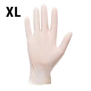 GGM GASTRO - (100 pièces) Gants jetables en latex - Blanc - Taille : XL