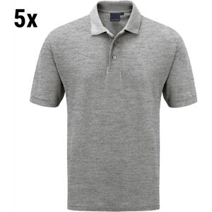 GGM GASTRO - (5 pièces) Polo pour homme - Gris métal - Taille : XL