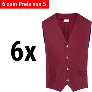 GGM GASTRO - (6 pièces) KARLOWSKY Veste pour homme Kai - Bordeaux - Taille : 50