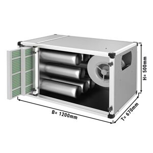 GGM Gastro - Systeme d'epuration de l'air - 2000 m³ (avec prefiltre et filtre a charbon actif) Argent