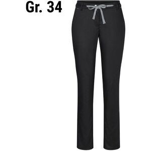 GGM Gastro - (6 pieces) KARLOWSKY Pantalon chino femme stretch moderne - Noir - Taille : 34