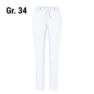 GGM Gastro - (6 pieces) KARLOWSKY Pantalon chino femme stretch moderne - Blanc - Taille : 34