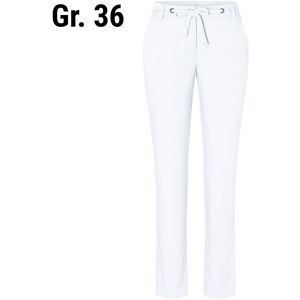 GGM Gastro - (6 pieces) KARLOWSKY Pantalon chino femme stretch moderne - Blanc - Taille : 36