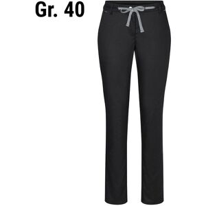 GGM Gastro - (6 pieces) KARLOWSKY Pantalon chino femme stretch moderne - Noir - Taille : 40 Noir