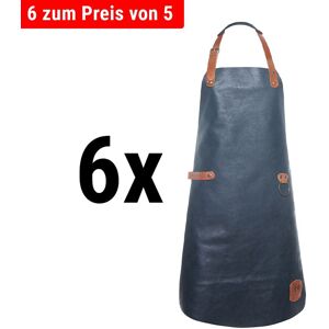 GGM Gastro - (6 pieces) KARLOWSKY Tablier a bavette en cuir - Encre