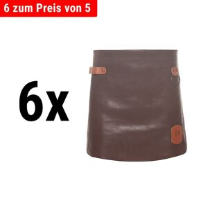 GGM Gastro - (6 pieces) KARLOWSKY Tablier en cuir - Moka Brun