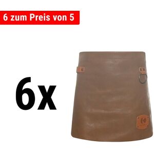 GGM Gastro - (6 pieces) KARLOWSKY Tablier en cuir - Toffee Brun