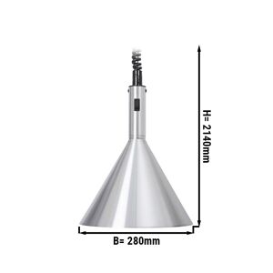 GGM Gastro - Lampe chauffante Retro - Ø 280 mm - Aluminium Argent