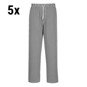 GGM GASTRO - (5 pièces) Pantalon de cuisine Bromley - carreaux noirs - Taille : 3XL