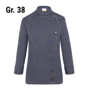GGM GASTRO - KARLOWSKY Veste de cuisine femme style jeans - Noir Vintage - Taille : 38