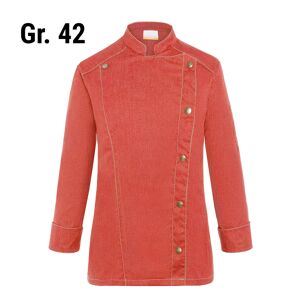 GGM GASTRO - KARLOWSKY Veste de cuisine femme style jeans - Rouge Vintage - Taille : 42