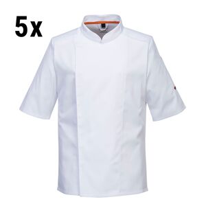 GGM GASTRO - (5 pièces) Veste de cuisine à manches courtes MeshAir Pro - Blanc - Taille : L