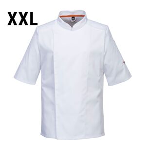 GGM GASTRO - Veste de cuisine à manches courtes MeshAir Pro - Blanc - Taille : XXL