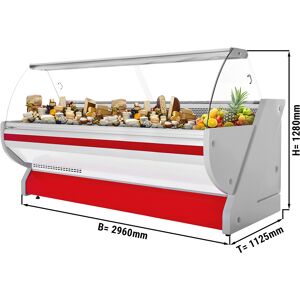 GGM GASTRO - Comptoir réfrigéré - 3000mm - avec éclairage